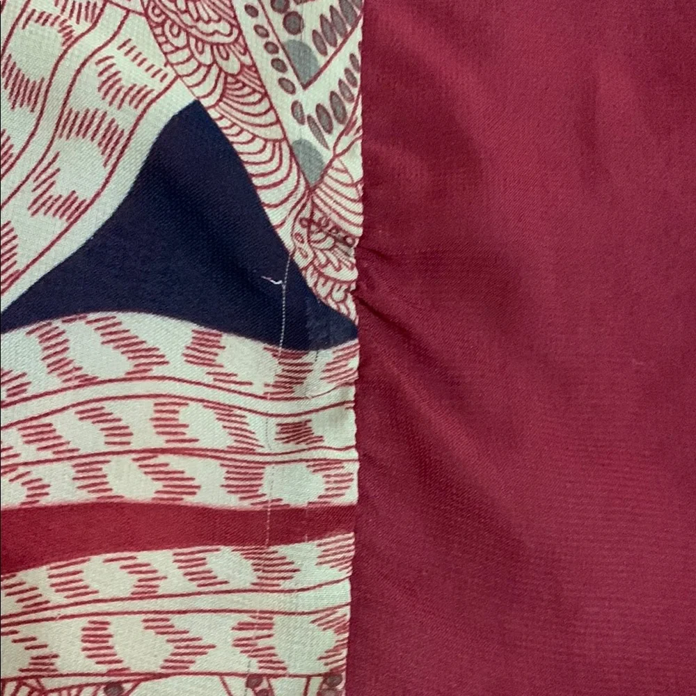 Women's Red Patterned Top - Picture 6 of 12